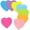 Heart Shape 560 Sheets 3×3 Inches (Mixed - 8 Colors), variant on Sticky Notes, 560 Sheets 3 × 3 Inches Heart Bright Colors Self Sticky Notes Pad Colour Sticky Notes for Home Office Notebook(Black, White)