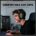 thumbnail image 2 of Siivton Wireless Gaming Headset with 60H Playtime, Bluetooth 5.4 & 2.4G Dual Mode, 950mAh Battery, Noise-Canceling Mic for PC,PS4,PS5,Switch,Mobile, 2 of 8