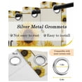 thumbnail image 5 of Sunflowers Blackout Curtains 90 Inch Length 2 Panels Set for Living Room Bedroom, Modern Bee You Are My Sunshine Beige Privacy Window Treatment Thermal Insulated Black Out Drapes 52"x90", 5 of 8
