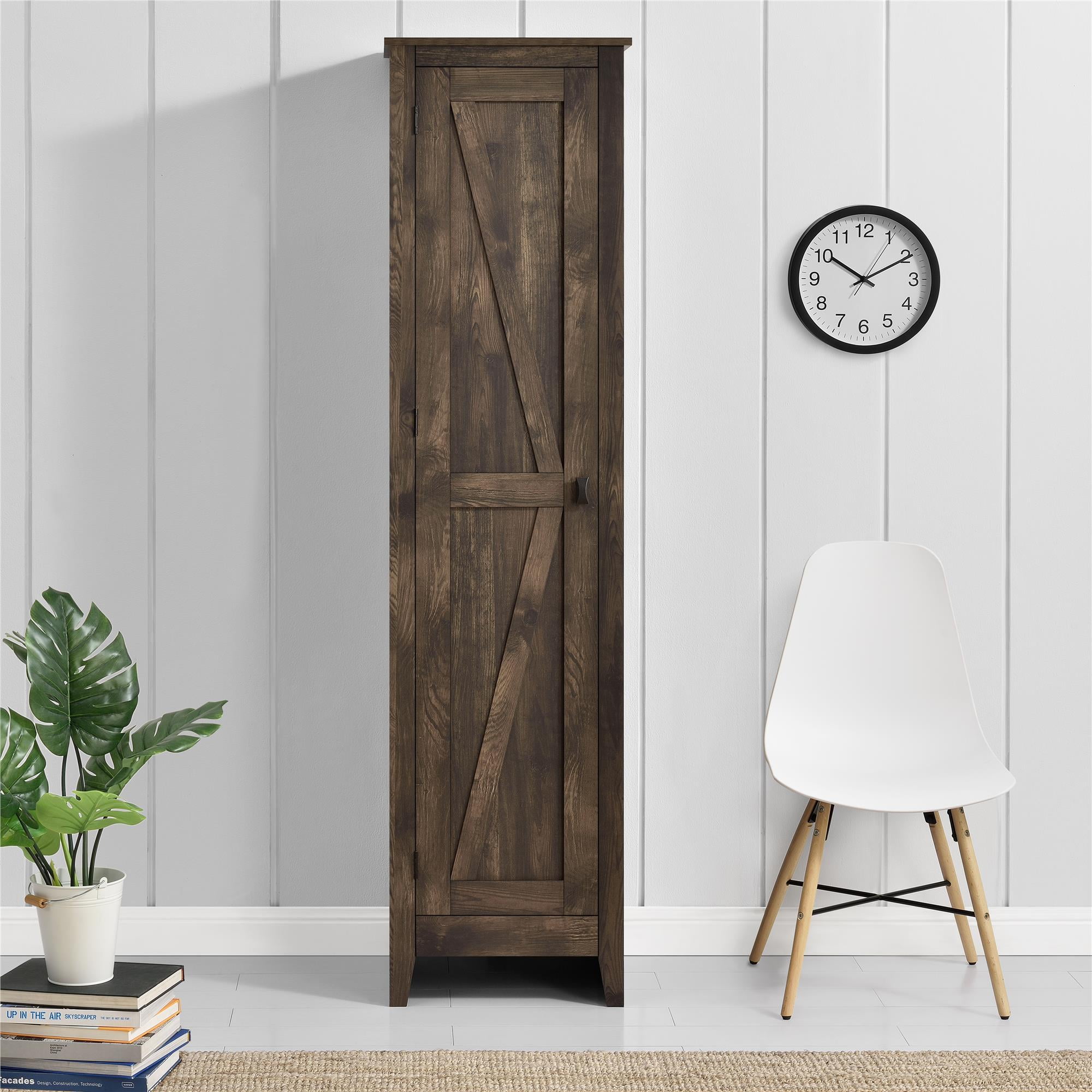 Unique Single Door Kitchen Storage Cabinet with Simple Decor