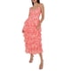 thumbnail image 2 of Lucakuins - Vestido largo para mujer, con estampado floral, cuello en V, con volantes escalonados, sin mangas, camisola para ropa de calle Lucakuins moda, 2 of 5