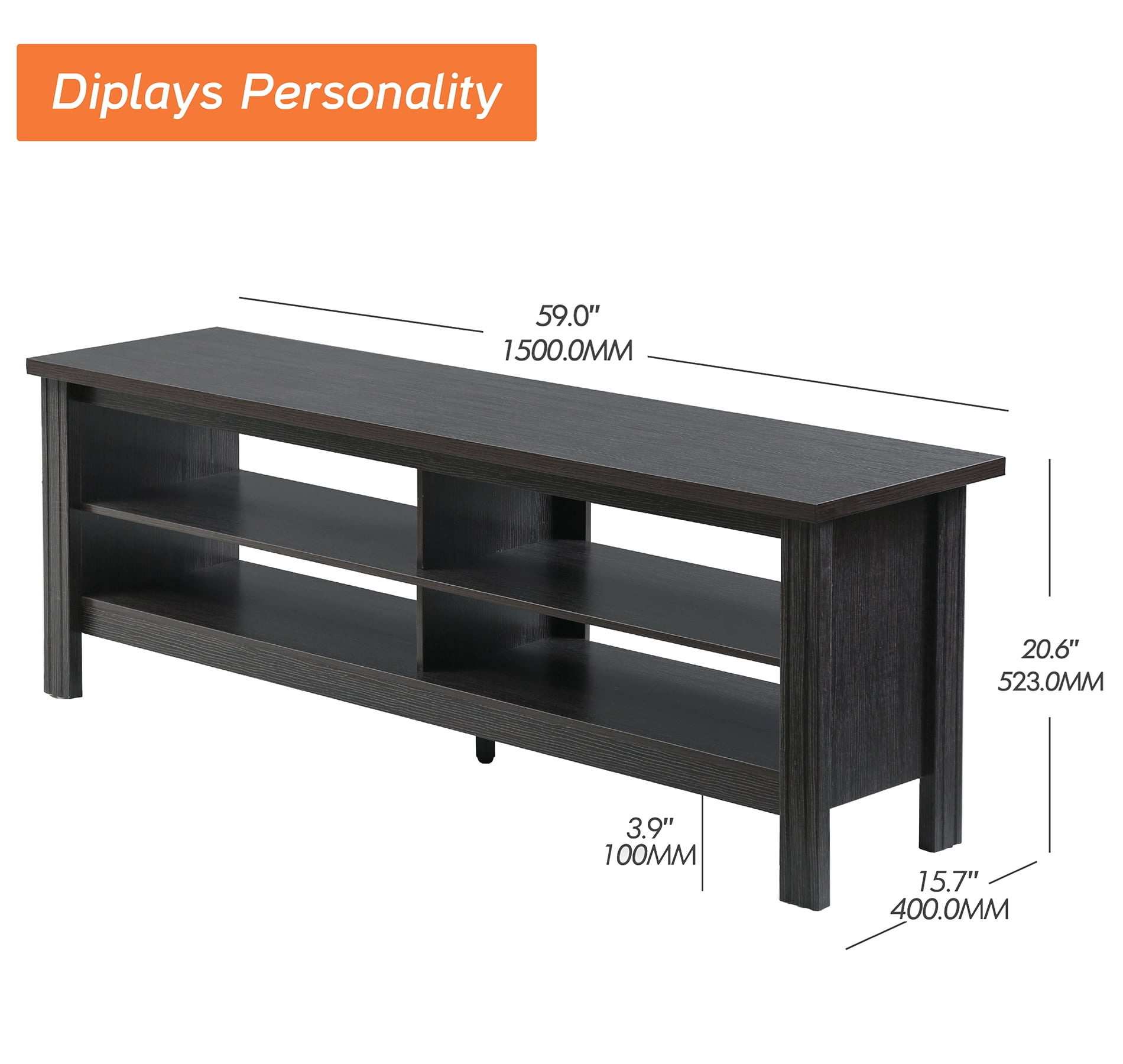 TV Stands for 65 inch TV Entertainment Center Black Media Cabinet TV Console for Living Room and Bedroom