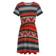 thumbnail image 4 of Peruvian Textile Pattern Dress Fashion Beach Short Sleeve Dresses Female Party Printed Sundress, 4 of 7