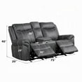 thumbnail image 5 of Hesy Power Motion Recliner Loveseat w Console- Dark Gray 75 Inch, 5 of 6