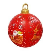 1PC Christmas Decorations Outdoor Funny Christmas Ornaments 60CM Outdoor Christmas Inflatable Decorated Ball Giant Christmas Inflatable Ball Christmas Tree Decorations with Lamp