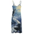 thumbnail image 4 of Wolves in The Moonlight Fine Art Sleeveless Dress Summer Dress Woman 2025, 4 of 6