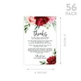 thumbnail image 5 of Koyal Wholesale Burgundy Blush Greenery Wedding Thank You Place Setting Cards for Table Reception, 56-Pack, 5 of 5
