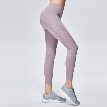 High Waisted Leggings for Women Tummy Control Workout Running Yoga Pants  with Pockets Clearance Sale Women's Pants Work Sports Elastic Waist String  Side Pocket Small Leg Trousers 