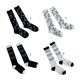 thumbnail image 3 of Calcetines hasta la rodilla de algodón para mujer, medias de pantorrilla con patrón de lazo blanco y negro dulce, 3 of 5