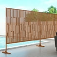 thumbnail image 3 of POSHIONS Shine Decorative Screen Brown 76"H x 47.2"L x 15.15"W, 3 of 6