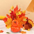 thumbnail image 1 of Corona Decorativa de Calabaza para Halloween | Hojas de Arce de Plástico Multicolor y Bayas Rojas | Centro de Mesa Festivo de 7.9 Pulgadas para La Decoración Del Hogar En Acción de Gracias, 1 of 6