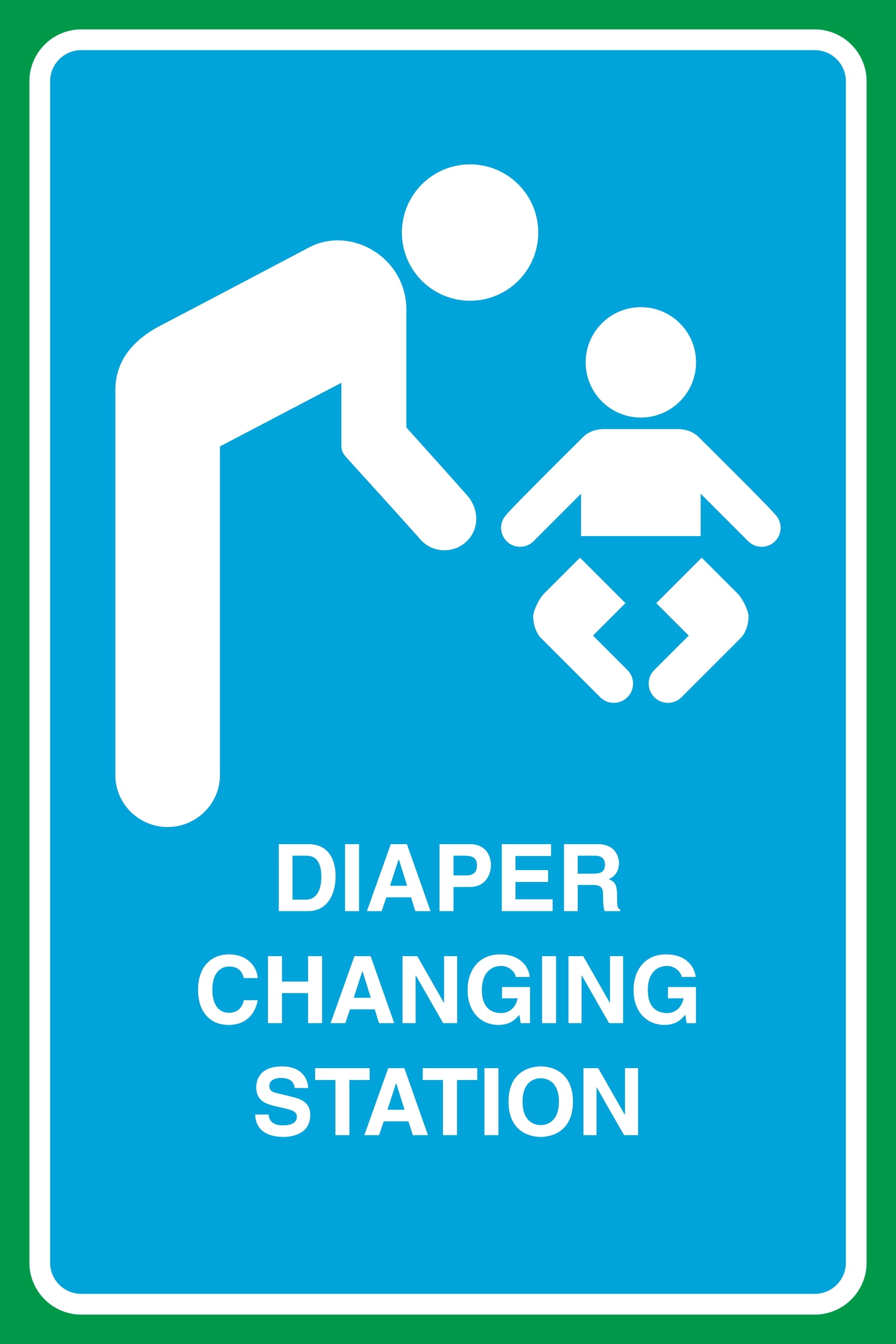 Diaper Changing Station Print Parent Child Baby Picture Bathroom