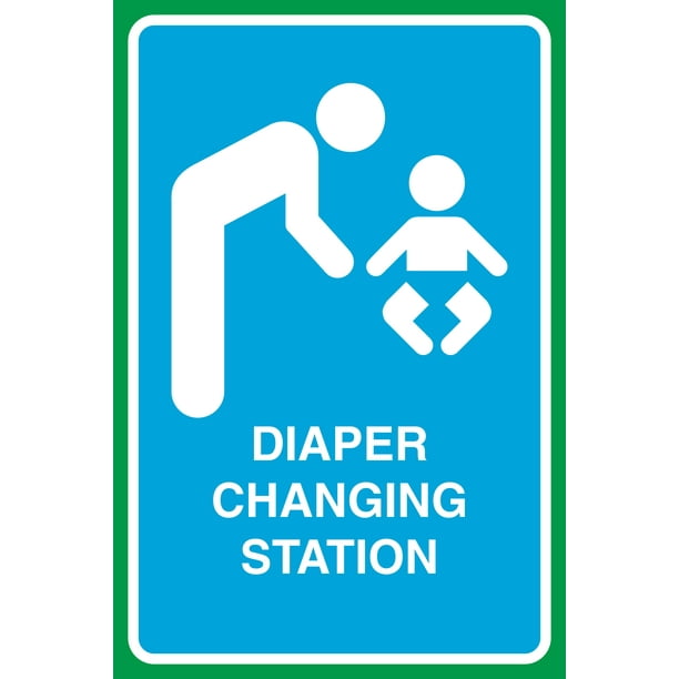Diaper Changing Station Print Parent Child Baby Picture Bathroom