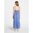 thumbnail image 2 of No Boundaries Sleeveless Tiered Maxi Dress, Women's XXS-XXL, 2 of 4