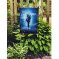 thumbnail image 2 of KDAGR Hand Halloween Zombies and The Moon Scary Fear Creepy Undead Garden Flag Decorative Flag House Banner 28x40 inch, 2 of 2