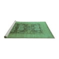 thumbnail image 2 of Ahgly Company Machine Washable Indoor Rectangle Oriental Turquoise Blue Industrial Area Rugs, 8' x 12', 2 of 4