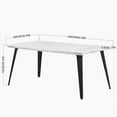 thumbnail image 4 of Homycasa Modern 63in Dining Table-Marble White, 4 of 8