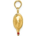 thumbnail image 2 of 14K Yellow Gold With Red Enamel Polished 3-D Genie Lamp Charm (25.77 X 9.58) Made In United States k6734, 2 of 5