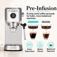 thumbnail image 4 of Casabrews 5418 Basic 20-Bar Espresso Machine with Steam Wand, Stainless Steel, 4 of 11
