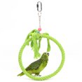 thumbnail image 1 of Parrot Swing Toy Hanging Cotton Rope Round Bird Circle Swing Parrot Ring Perch, 1 of 8