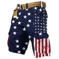 thumbnail image 6 of DIOAZUD Men's Patriotic Cargo Shorts American Flag Print Multi Pockets Lightweight Casual Outdoor Wear, 6 of 7