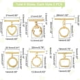 thumbnail image 6 of 18K Toggle Clasps 6 Styes T-Bar Closure Clasp 12 Sets Toggle Jewelry Clasps Flower Ring Leaf IQ Toggle Clasps Brass Bracelet Clasp for Necklace Jewelry Making, 6 of 7
