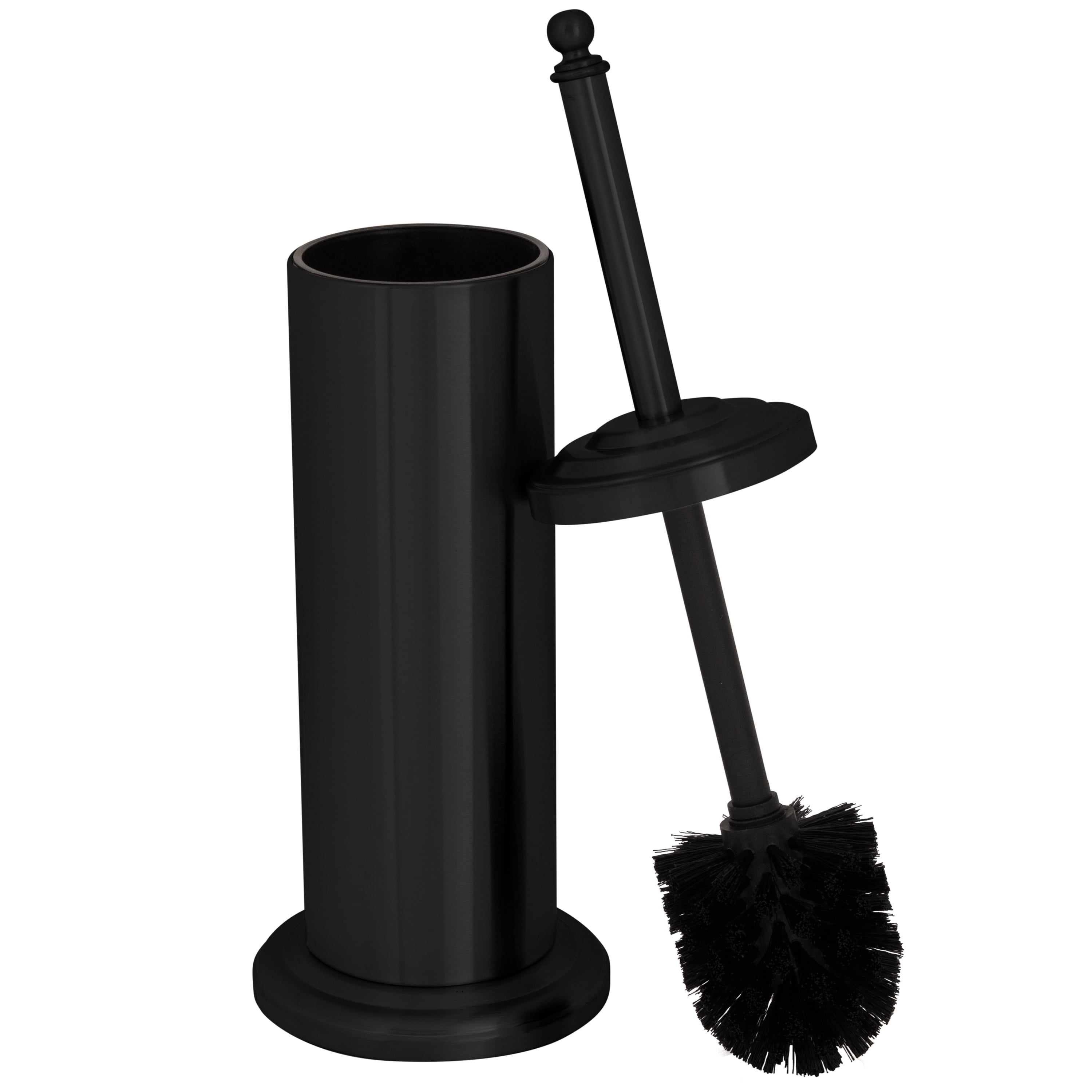 Bath Bliss 3 Piece Deluxe Bathroom Toilet Brush and Plunger Set in Matte Black