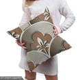 thumbnail image 5 of Ambesonne Vintage Fabric by the Yard Upholstery, Mosaic Retro Floral Print, 5 Yards, Caramel Taupe and Dark Tan, 5 of 5