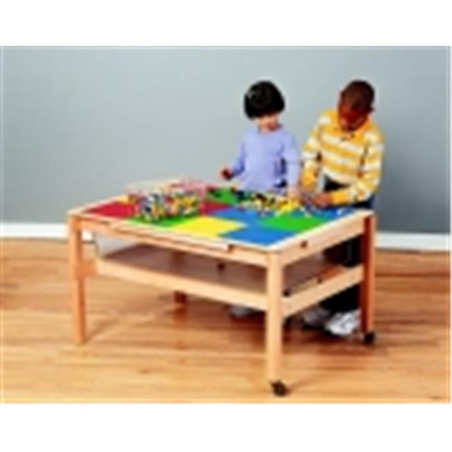 23.25 Width Natural Wood 24 Height 23.25 Length Childcraft 1491069 Sand and Water Table 