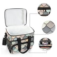 thumbnail image 6 of FORMRS Insulated Cooler Bag 24 Cans Capacity Soft Leakproof Lunch Box with Side Pockets, Green Art Pattern, 6 of 7