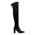 thumbnail image 2 of MARC FISHER Womens Black Tie Detail Zipper Water Resistant Cushioned Vany Pointed Toe Block Heel Heeled Boots 8 M, 2 of 4