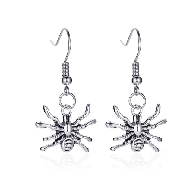Pendientes De Halloween Simples retro Calavera Murciélago Araña Joyería De Vacaciones