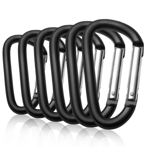 GOGO 240Pcs Carabiners Keychain Clip Wholesale, 3 Inch Heavy Duty Metal Spring Snap Carabiner Hook-Black