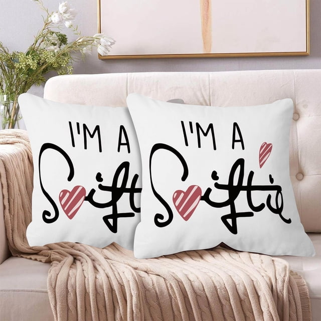 Nueva Funda de Almohada Estampada para San Valentín, Funda de Cojín para Sala de Estar, Dormitorio, Cabecero, Funda de Almohada para Pareja