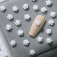 thumbnail image 4 of Nail Art 3D Resin White Rose Flower Design Aurora Petal Nail Studs Charms Nail Art Rhinestones Diy Acrylic Manicure Tips Decoration, 4 of 5