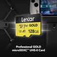 thumbnail image 3 of Tarjeta Profesional Oro microSDXC 128GB, UHS-II, C10, U3, V60, Full-HD & 4K Video, hasta 280MB/s de Lectura, para videógrafos Profesionales, Jugadores, 3 of 5