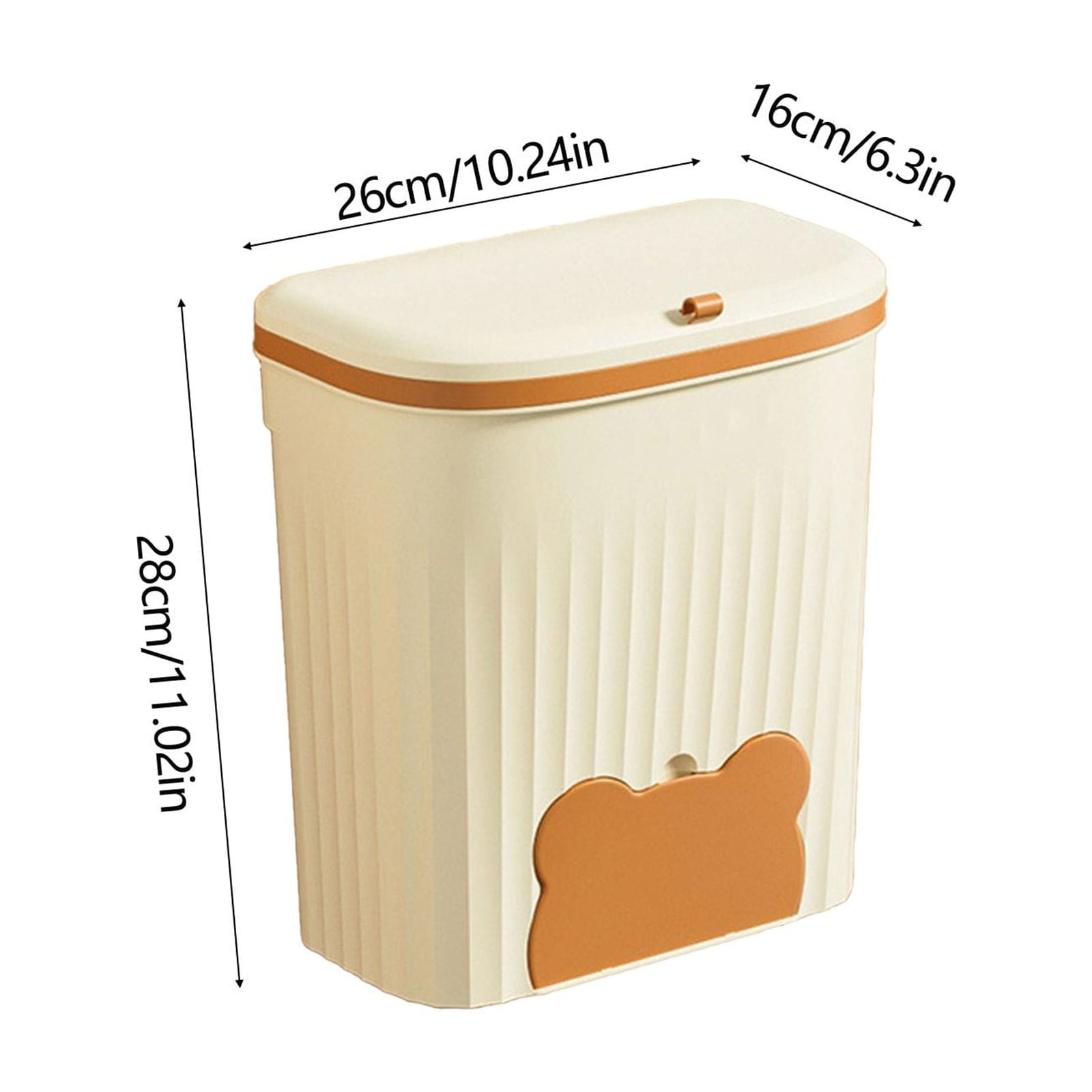Bilqis Kitchen Compost Bin for Counter Top or Under Sink, Hanging Small Kitchen Trash Can with Lid, Wall Mounted Waste Basket Bin Garbage Can for Bathroom