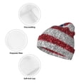 thumbnail image 3 of Disketp America Flag Glitter Winter Beanie for Men Women Beanie Knit Hat Cuffed Cap Beanie Knit Chunky Snow Cap, 3 of 6