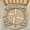 thumbnail image 6 of Muka Waterproof PU Leather Dining Chair Seat Covers Removable Chair Seat Cushion Cover Chair Seat Slipcovers Protector-Beige-4 Pcs, 6 of 8