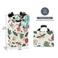 thumbnail image 2 of Yayeee Freestanding Laundry Hamper with Handle Collapsible Large Storage Basket for Clothes, White Christmas Holly, 2 of 7