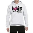 thumbnail image 2 of Wild Bobby, Loved John 3:16 Inspirational/Christian Unisex Graphic Hoodie Sweatshirt, White, 3X-Large, 2 of 6