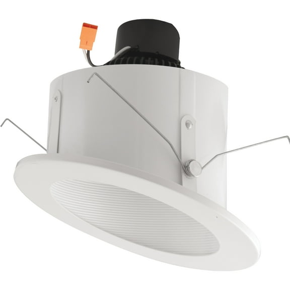 Elco El713ct5 The Slant System 6" Integrated Led Sloped Baffle Recessed Trim - White