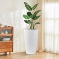 thumbnail image 4 of S-HOME Imitation Rattan Design 22.5 Inch Brown Plastic Large Planter With Automatic Watering System 2 Pack, 4 of 6