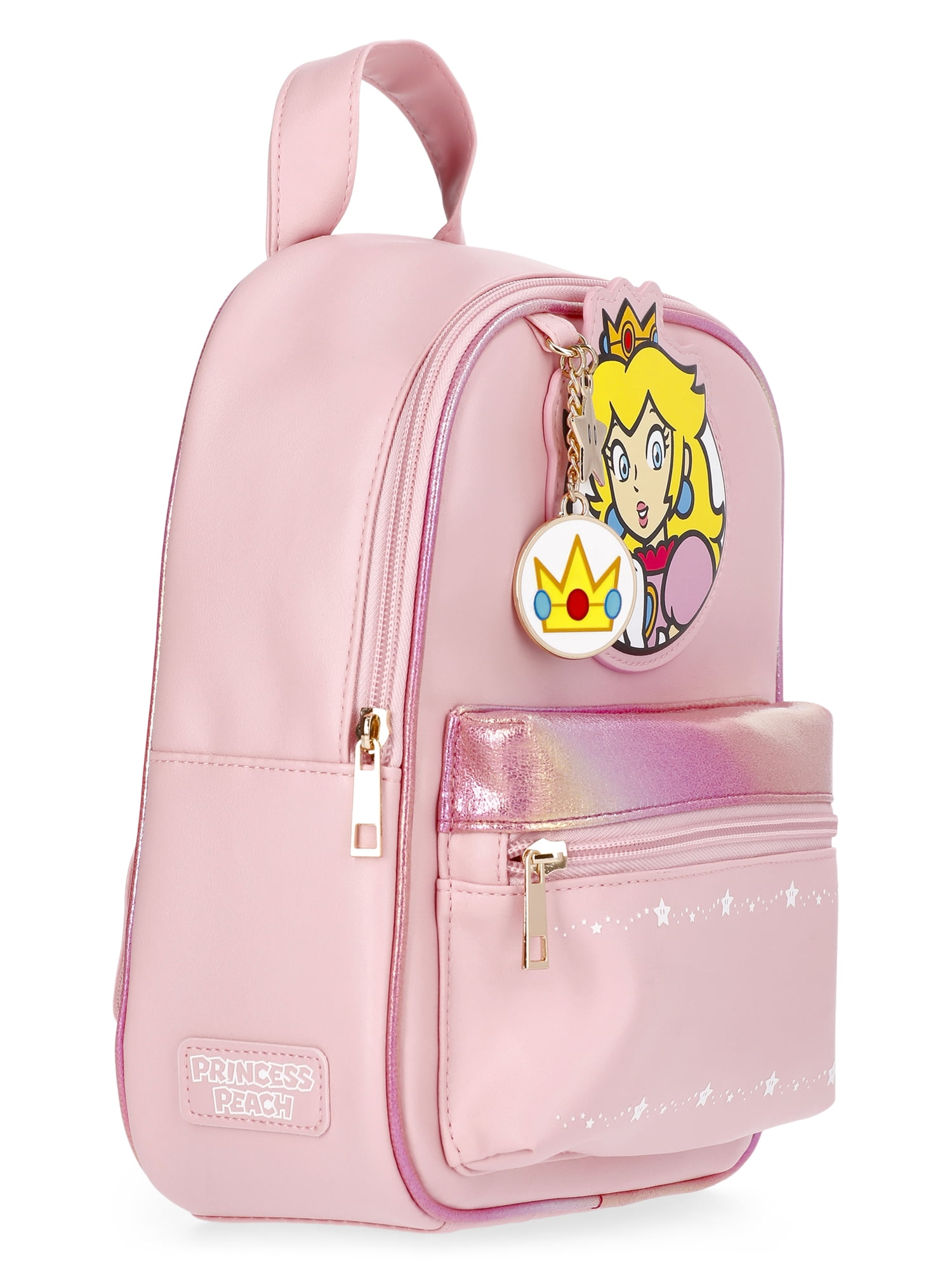 Nintendo Super Mario Princess Peach Women's 11" Mini Backpack, Pink