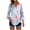 Light Blue, variant on MORESEC Women's Floral Boho Blouse V Neck 3/4 Sleeve Button Down Casual Tops Cute Summer T-Shirts Vacation Fashion Clothes, Light Blue S