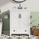 thumbnail image 2 of QinaQin Mueble para baño de 24 pulgadas con lavabo de cerámica, gabinete independiente con puerta de cierre suave y cajón amplio, ideal para organizar y renovar tu baño, 2 of 8