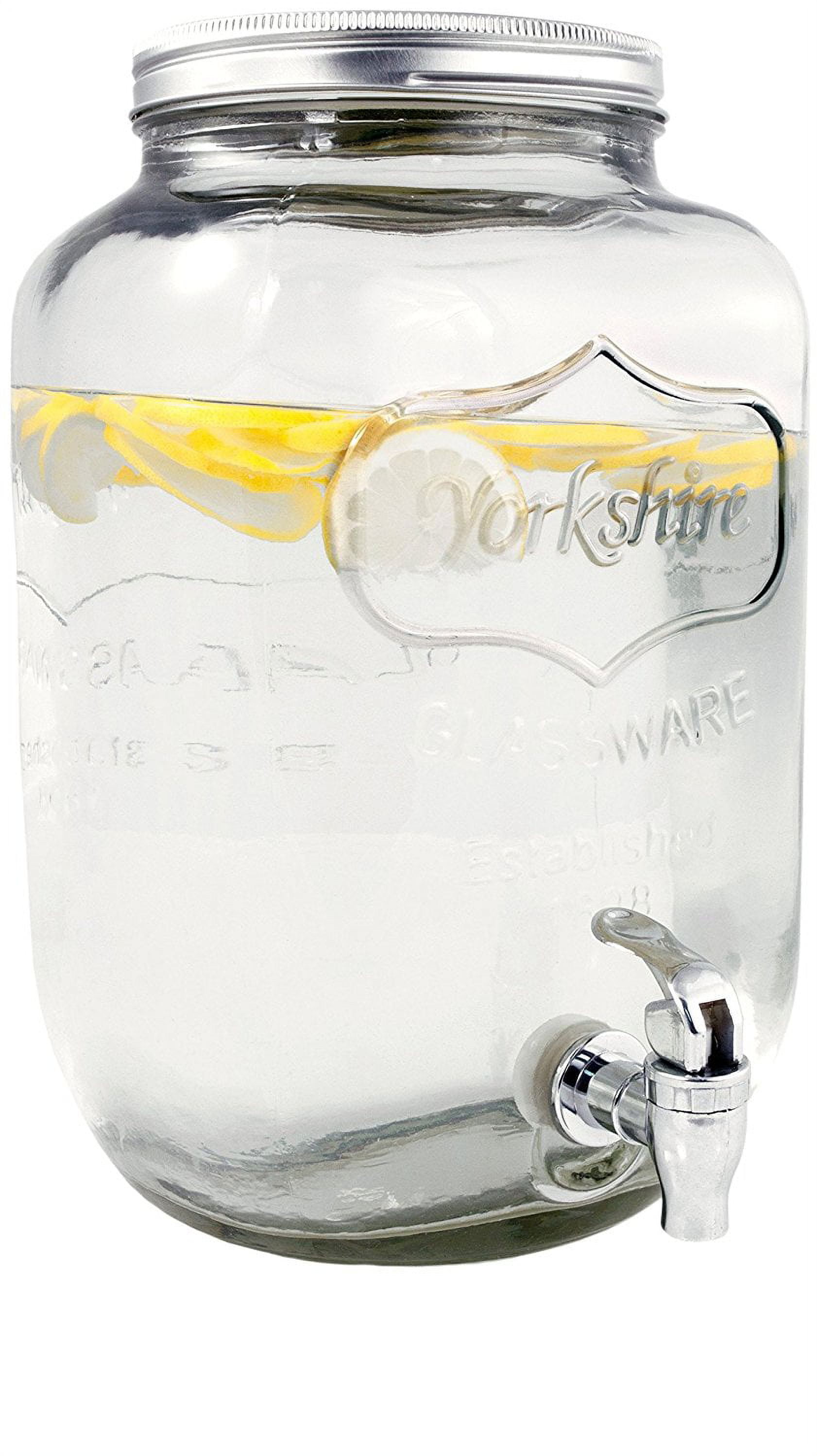1-Gallon Mini Yorkshire Glass Beverage Dispenser, Clear Sold by at Home