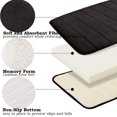 thumbnail image 2 of Memory Foam Bath Mat Non Slip Absorbent Super Cozy Velvet Bathroom Rug Carpet Super Water Absorption Bathroom Carpet Non-Slip Thick Bathroom Mat (17" X 24", Black), 2 of 5