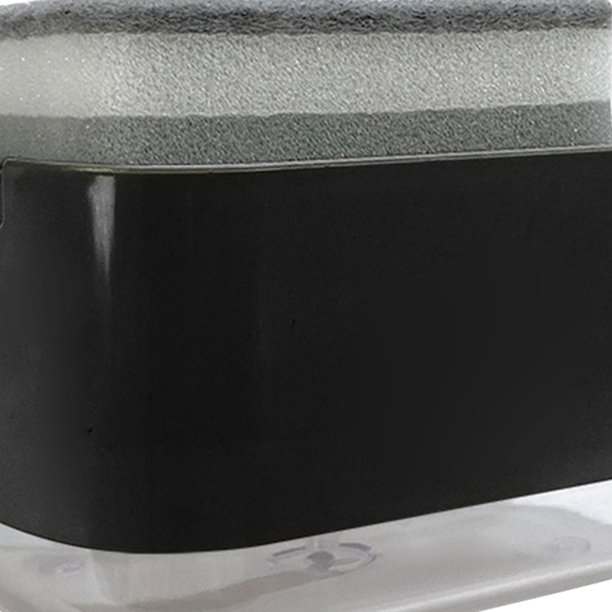 Dispensador De Bomba De Jabón Para Platos Dispensador de detergente Soporte de esponja Plato de cocina Caja de jabón Cocina (negro + esponja) Sywqhk Libre de BPA