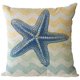 thumbnail image 4 of Fundas de almohada de playa, paquete de 4 fundas de almohada de algodón y lino náutico, funda de cojín costera con tema marino, 18.0 x 18.0 in Adepaton WMPH-1623, 4 of 9